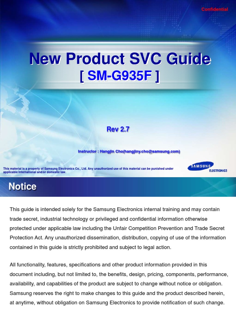 SMG935F SVC Guide Rev2 7 PDF Battery Charger Troubleshooting