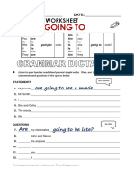 Future: Going To: Grammar Worksheet