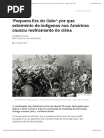 'Pequena Era do Gelo', por que o extermínio de indígenas nas Américas causou resfriamento do clima?
