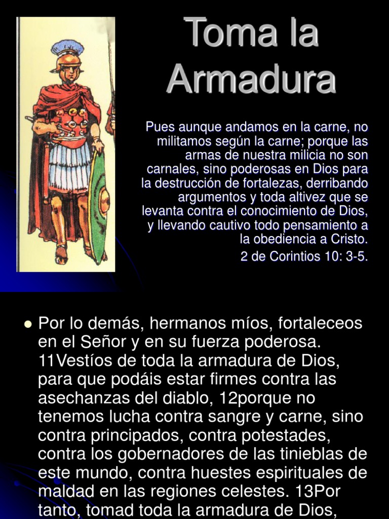 La Armadura de Dios: Protección Espiritual | PDF | Espada | Pablo el ...