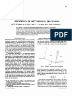 Mechanics of Orthogonal Machining - Palmer and Oxley 1959