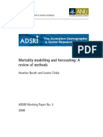 Mortality Modelling and Forecasting - A Review of Methods PDF