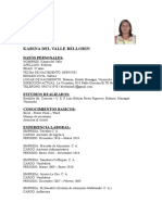 Karina Bellorin CV 37 años experiencia ventas administración