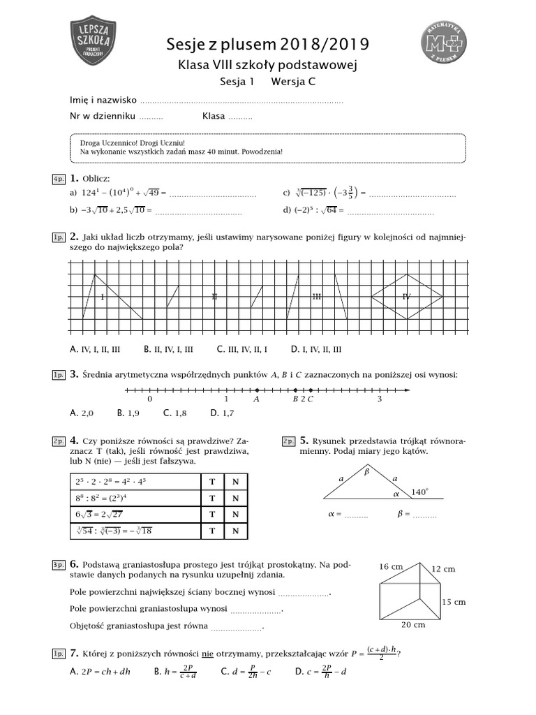 Sesja Z Plusem Klasa 7 Pdf