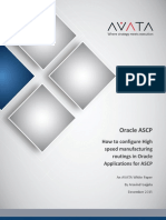 Oracle ASCP: How To Configure High Speed Manufacturing Routings in Oracle Applications For ASCP