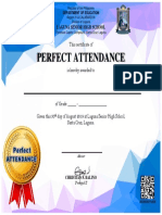 Perfect Attendance CERT 2019