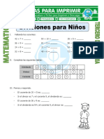 Ficha Divisiones para Ninos para Tercero de Primaria PDF