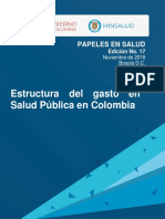 Estructura Gasto Salud Publica Colombia PDF