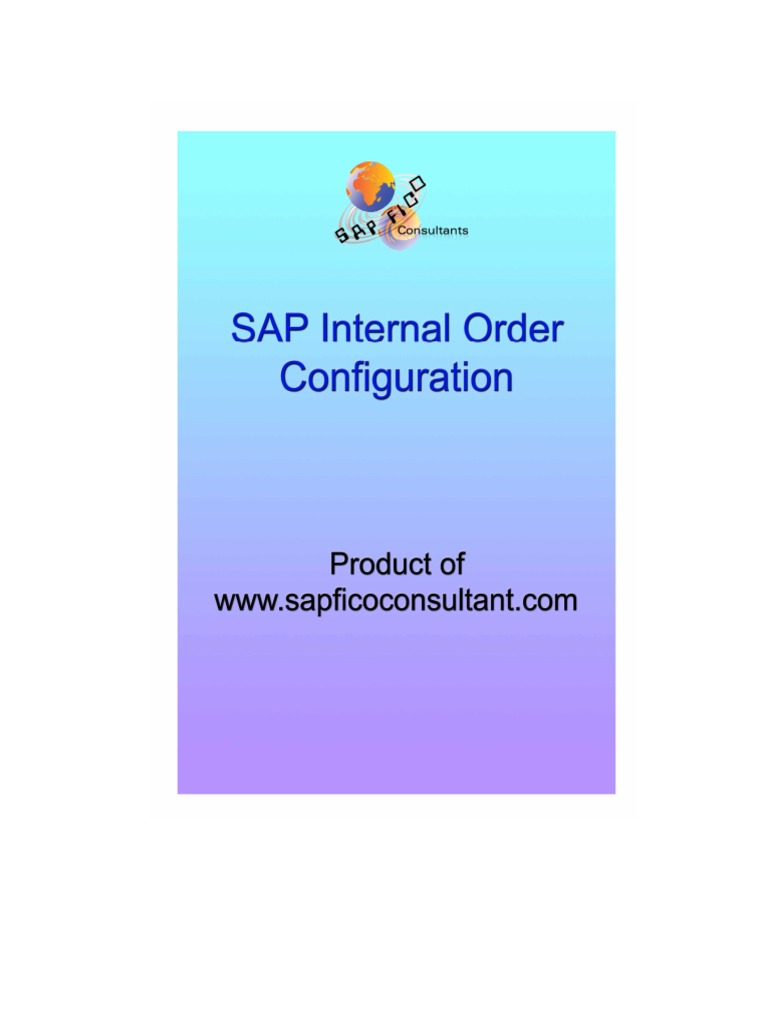 SAP Internal Order Investment Measure Configuration PDF | PDF ...