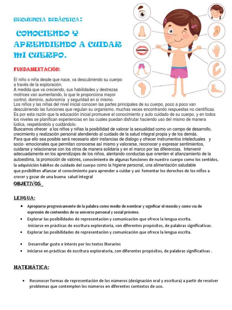 Secuencia Didáctica El Cuerpo Humano Escritura