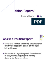 Step by Step Position Papers