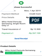 Purchase Successful Mon, 1 Apr 2019 Credit Card: Purchased On Payment Method Price Details