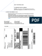 UPS Electronic Return Label View Print Label