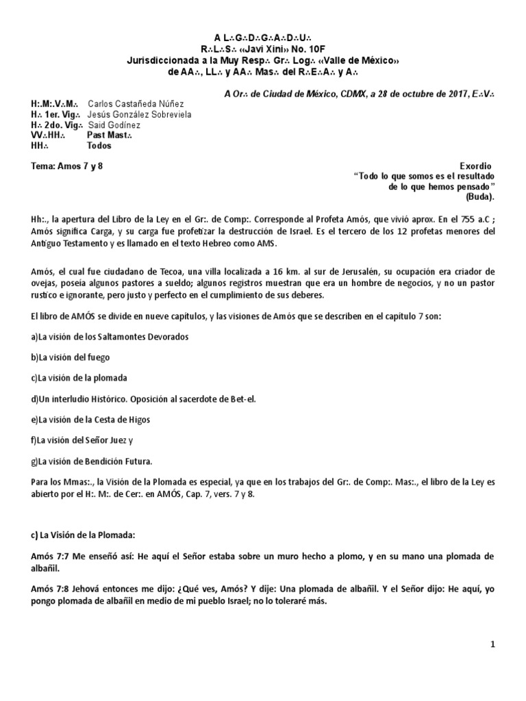 Amos Masoneria Biblia