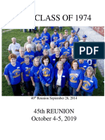 Class of 1974 45th Reunion Book