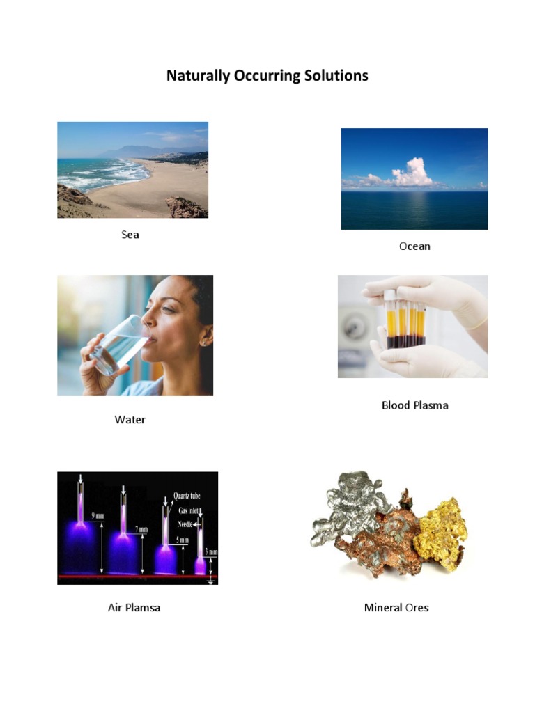 Naturally Occurring Solutions PDF Nature