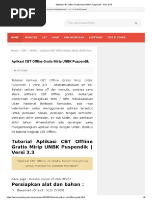 Aplikasi Cbt Offline Gratis Mirip Unbk Puspendik Kau Ops