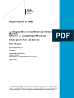 Aportes para El Desarrollo Del Sistema de Financiamiento Municipal El Papel de Los Ingresos Propios Municipales Paraguay PDF