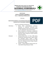 SK Peraturan Internal Dalam Penyelenggaraan Pelayanan Kesehatan Di