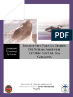 UTP. Lineamientos para La Gestion Del Sistema Ambiental Costero-Insular, Isla Gorgona, 2013