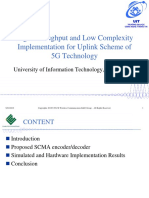 High Throughput and Low Complexity Implementation For Uplink Scheme of 5G Technology
