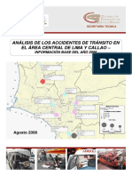Analisis de Los Accidentes de Transito en El Area Central de Lima y Callao