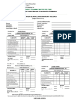 Senior High School Permanent Record