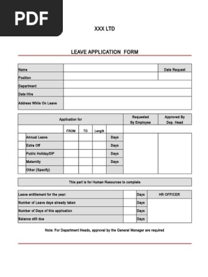 Leave Form