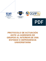 Protocolo de Agresion de Grupos Al Interior de Una Entidad o Dependencia Universitaria
