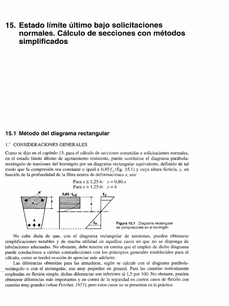 Hormigón Armado Diagrama Rectangular PDF | PDF