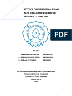 Resume Metodologi Penelitian Bisnis Ch.13 Data Collection Methods (Donald R. Cooper)