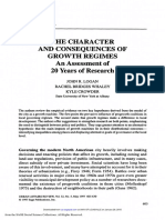 The Character and Consequences of Growth Regimes An Assessment of 20 Years of Research