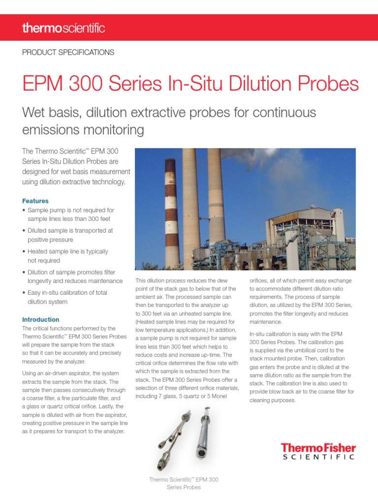 Epm 300 Series in Situ Dilution Probes PDF Pipe (Fluid Conveyance) Calibration
