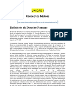 Conceptos básicos del Derecho Romano