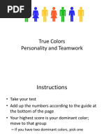 True Colors Team Building Activity | PDF | Psychology | Communication