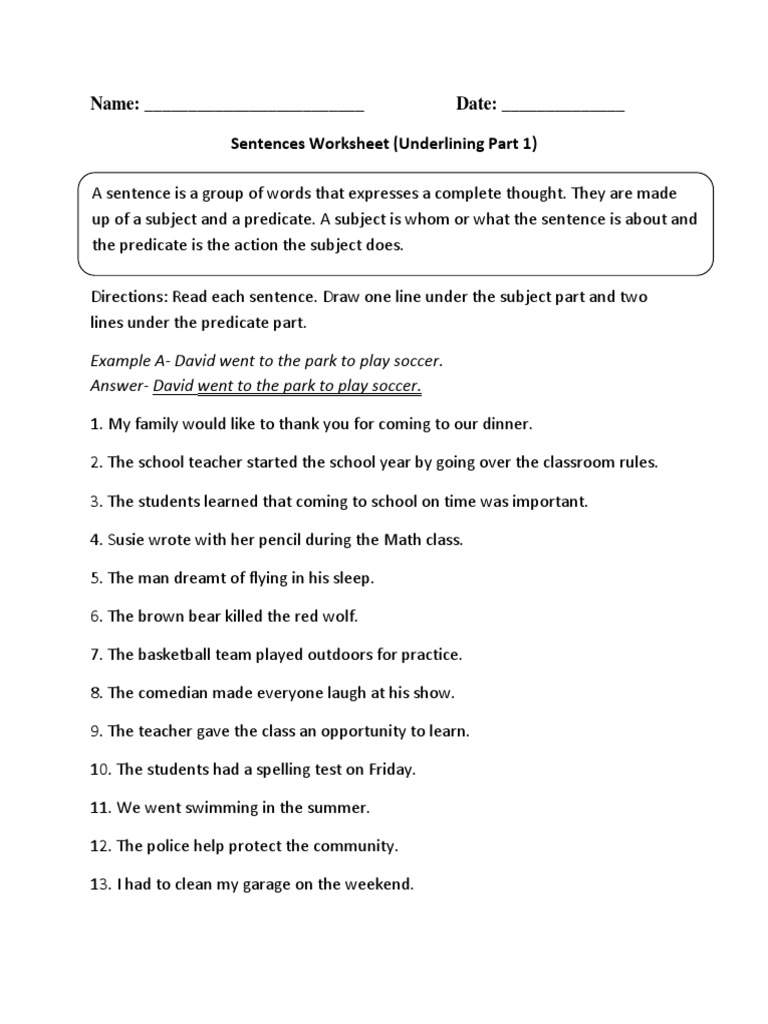 Sentence Structure Practice | PDF | Language Arts & Discipline