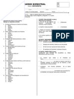 Examen Bimestral 3 Secundaria 4to Bimestre