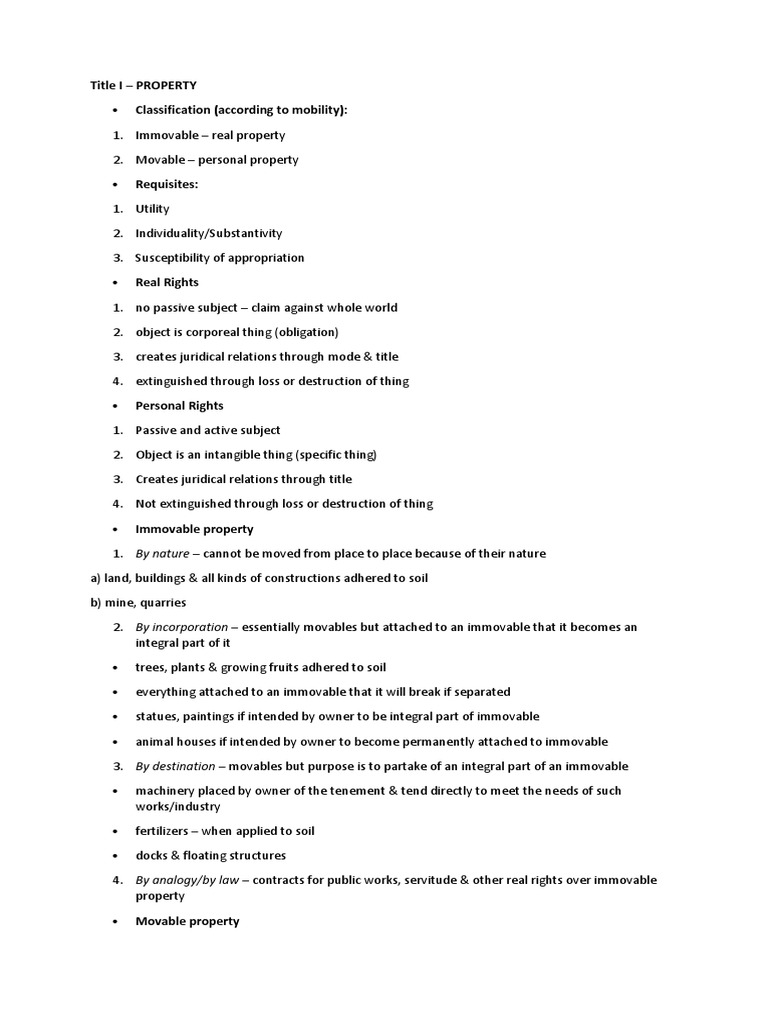Property and Ownership Classification Guide | PDF | Concurrent Estate ...