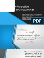 1.7 Progresión Geométrica Infinita