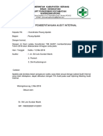 Surat Pemberitahuan Audit Internal PKM WK