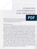 Harmony Counterpoint and Hierarchy