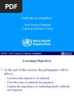 10 Steps of Outbreak Investigation | PDF | Epidemiology | Relative Risk