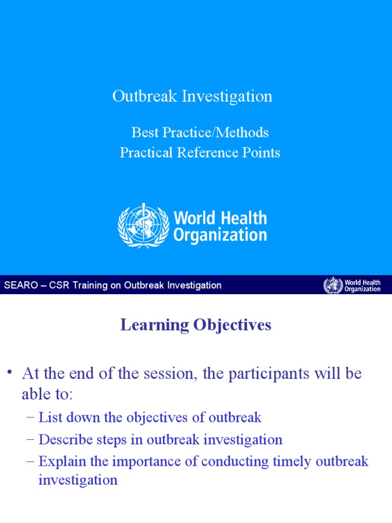 Steps for Outbreak Investigation | PDF | Medical Diagnosis | Epidemiology