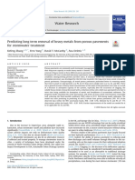 Predicting Long Term Removal of Heavy Metals From Porous Pavements For Stormwater Treatment