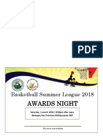 Basketball Awards Night Invitation and Program