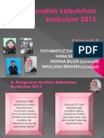 Analisis Kebutuhan Kurikulum 2013