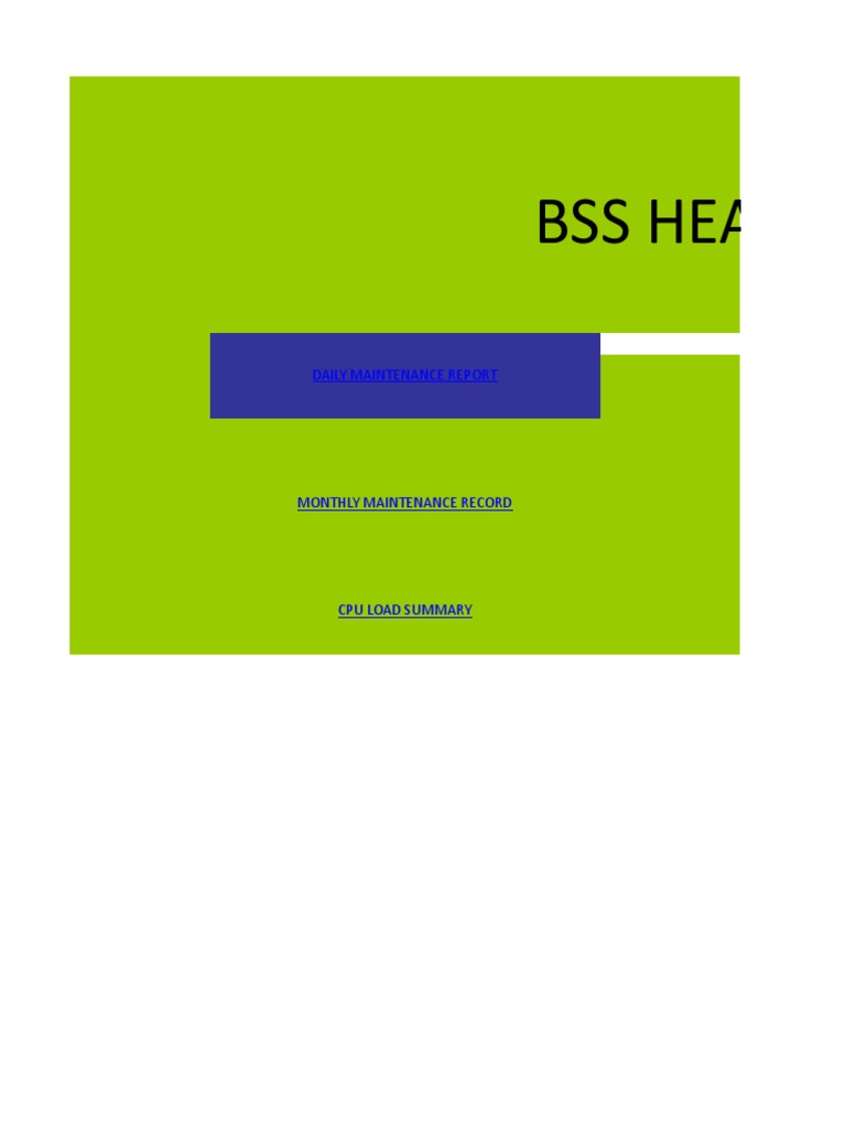 ZTE BSS Routine Health Checkup | PDF | Electronics | Computer Architecture