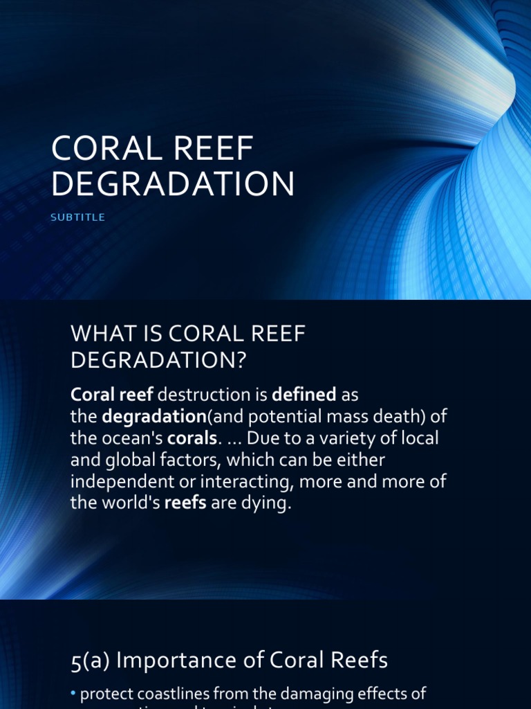 Coral Reef Degradation PDF