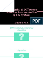 Differential & Difference Equation Representation of LTI System