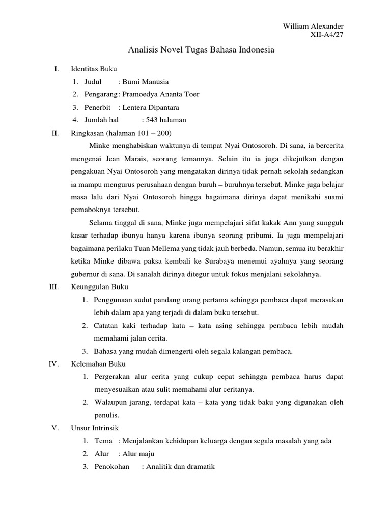 Rangkuman Bumi Manusia (101200) PDF